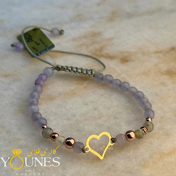 دستبند قلب طلا لیزری